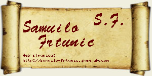 Samuilo Frtunić vizit kartica